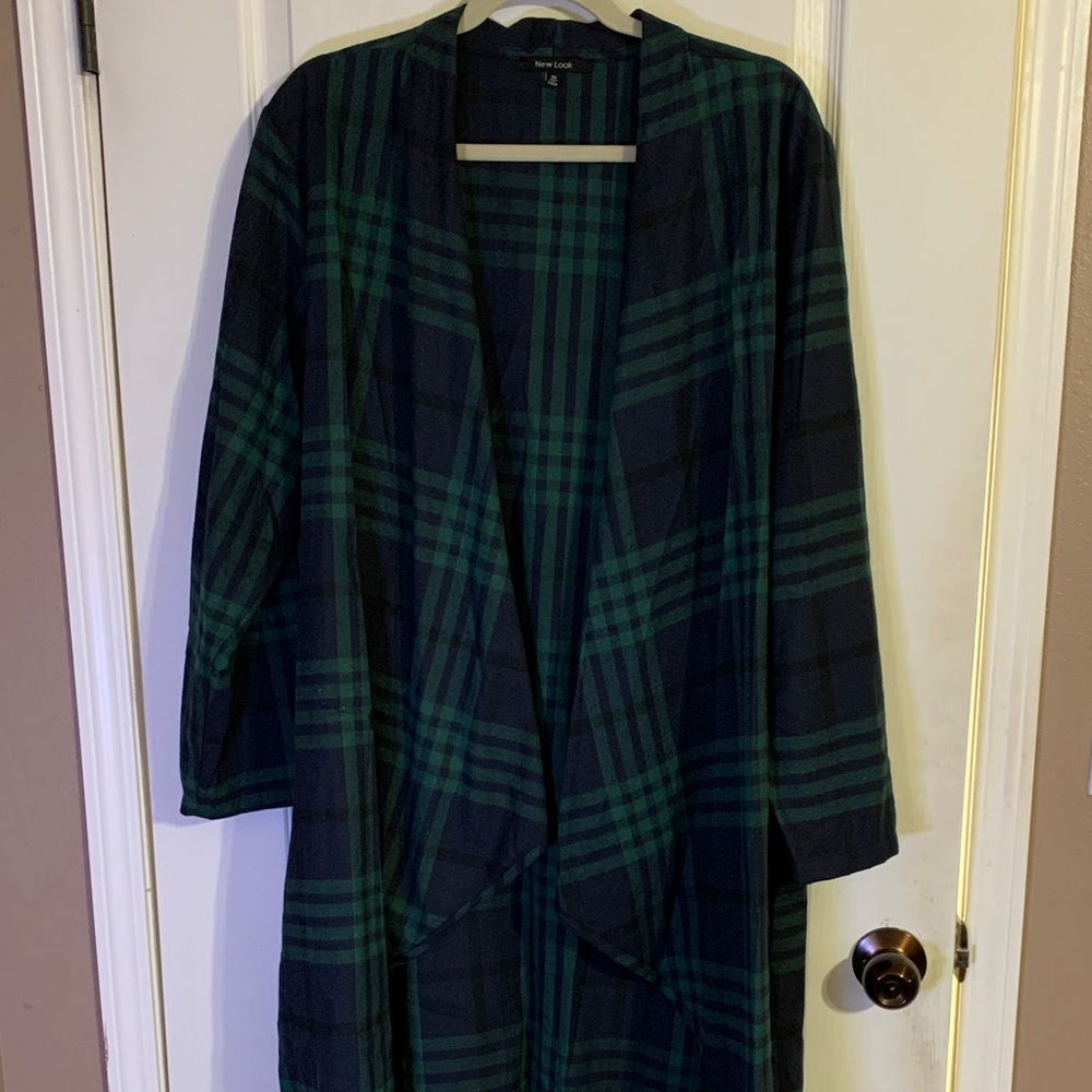 New Look Tartan Open Front Cardigan